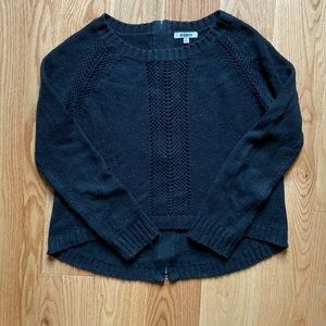 BB Dakota Black Sweater with Zipper Detail